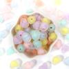 Contas transparentes de acrílico faça você mesmo pulseira de corda de cabelo infantil acessórios de joias contas foscas contas soltas coloridas galvanizadas
