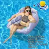 Sofá de Água Quadrado Transfronteiriço Piscina de Verão Flutuante Ecológico PVC Espessado Assento Único de Malha Única Boia Inflável