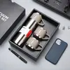 Set de tazas térmicas de color sólido, una caja de regalo de tres piezas que contiene un termo de acero inoxidable 304 con aislamiento al vacío, perfecto como regalo corporativo para eventos anuales