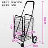 Carrito de compras plegable portátil de metal multifuncional para el hogar, carrito de compras de cuatro ruedas