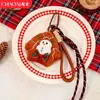 Colgante de Felpa Navideño Creativo Muñeco de Jengibre Caricatura Lindo Colgante para Llaves Decoración para Bolso Regalo de Navidad