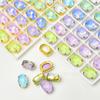 10*14MM ovalado proteína moca taladro de mano para coser a mano base dorada base plateada materiales de video DIY para ropa se puede ensartar