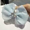 Super Fairy Mesh Bow Love Strass Grab Clip Back Head Disc Shark Clip Temperamento Feminino Grande Grab Clip Hairpin