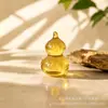 Enfeite de Cabacinha Giratória de Cristal para Boa Sorte, Paz e Alegria, com Base Giratória e Decoração de Cabacinha Gota d'Água de Vidro