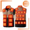 Nueva Ropa Calefactora de Comercio Exterior Chaleco Inteligente de Calefacción Eléctrica Color Bloque Cálido Invierno Espesado con Felpa Chaleco Calefactor para Personas de Mediana Edad y Mayores