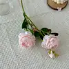 Flor artificial de peônia de alta qualidade flores artificiais ornamentos de flor rosa mesa da sala de estar móveis decoração de casa adereços de fotografia