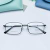 Tienda de gafas de venta rápida, monturas para gafas de negocios de aleación con memoria, venta al por mayor, monturas cuadradas grandes para hombres, monturas completas para presbicia y miopía.