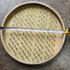 Tejido de Bambú Hecho a Mano, Cedazo de Bambú Poroso, Recogedor de Agujeros Gruesos, Productos de Bambú, Recogedor Redondo de Tejido de Bambú, Placa de Bambú, Cedazo de Bambú para Secado y Decoración
