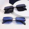 2202 Liquidación Gafas de Sol Sin Montura Gafas de Sol para Hombres y Mujeres Gafas Retro Amazon Venta al por Mayor Gafas de Sol con Protección Solar Europeas