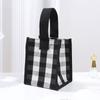 Bolsa Feminina Xadrez, Popular para Passeios, Esportes e Caminhadas, Bolsa Feminina Portátil com Revestimento Impermeável, Pequena Bolsa Quadrada da Moda