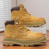 Botas de trabajo casuales y elegantes, nueva colección de otoño para hombre, estilo británico retro, botas de caña alta para hombre, botas de senderismo para exteriores
