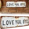 Artículos Prácticos Nuevos y Populares de Amazon: Te Amo Adiós Letrero de Metal Retro para Pared Decoración para el Día de San Valentín Transfronterizo