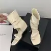 Sandalias Romanas de Cuero Suave con Cremallera Trasera y Hebilla, Slip-On, Tacón de Cuña, Estilo Nuevo de Verano 2026 para Mujer, Estilo de Nicho, Tallas Grandes
