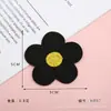 Pegatina de tela bordada de girasol de cinco pétalos creativa para bolsa, sombrero, decoración, pegatina de tela adhesiva, parche de reparación de ropa, venta al por mayor