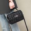Bolsas Femininas 2026 Nova Bolsa Transversal de Couro Genuíno de Verão para Mulheres, Bolsa de Ombro Popular, Bolsa Quadrada Pequena Matelassê, Bolsa de Viagem