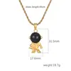 Collar con colgante de acero inoxidable transfronterizo Cadena para suéter de moda europea y americana para mujer 18K Tendencia Joyería Joker al por mayor