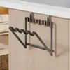 Suporte de lixo para porta de armário de pia de banheiro, suporte de rack para saco de lixo pendurado, ferramenta multifuncional de armazenamento de lixo para cozinha