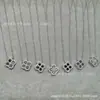 Colar Harry Trevo de Quatro Folhas V Dourado Seiko Laço Grande Banhado a Ouro 18K Ouro Rosé Corrente para Clavícula Pingente com Diamantes Atacado
