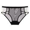Novedad 2026 Panties Delgados con Tirantes y Borlas para Mujer, Serie Negra de Lujo Ligero, Atractivos Calzoncillos Transparentes con Aberturas Sexy para Glúteos de Mujer