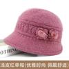 Chapéu Balde Tricotado de Lã de Coelho para Mulheres de Meia-Idade e Idosas para Outono e Inverno, Chapéu de Vovó, Gorro Feminino Forrado com Lã