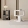 Mesa lateral de luxo leve, sofá de sala de estar para apartamento pequeno, mini mesa de centro, mesa de cabeceira para quarto, prateleira de armazenamento simples e moderna, mesa pequena