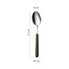 Cuchillo, tenedor y cuchara de acero inoxidable 304 nogal, cubiertos retro con mango de madera, cuchara de postre, tenedor, cuchillo y tenedor para bistec de cintura pequeña