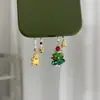 [uma Árvore de Natal] Nova Árvore de Natal Colorida e Sonhadora com Pingente de Contas, Exquisita, de Alta Qualidade, Versátil e Linda Corrente para Celular