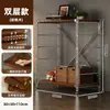 Suporte de bagagem, prateleira de armazenamento multifuncional de chão para casa, prateleira multicamadas estilo japonês para sala de estar ou varanda, prateleira de exibição ajustável