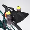 Soporte para bolsa de sillín de bicicleta ENLEE, estabilizador de portabidones, soporte de conversión para tija de sillín anti-sacudidas para bolsa de sillín grande