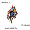 Broche de aleación de diamantes de imitación de cristal de tamaño mediano, creativo, de moda coreana, exquisito, combina con todo, para mujer, ramillete, joyería