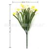 Buquê de Narcisos Artificiais, Estilo Nórdico Fresco para Decoração de Mesa Interna, Flores Artificiais com Toque Realista, Narcisos em Estilo Pastoral