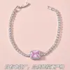 Pulsera Sencilla de Piedra Preciosa Jade con Incrustaciones de Circonita, Llena de Diamantes, Fuente de Suministro Directa, Amatista para la Suerte de Año Nuevo, Amatista Llena de Diamantes