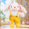 Chaveiro Original de Pelúcia Vestido de Princesa Coelho de Orelha Longa Boneca Coelho Fofa Pingente para Bolsa de Menina Pequeno Presente