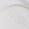 Collar de Acero Jf14K que Conserva el Color con Acabado de Oro Real Estampado Cadena Plana de Perlas O Cadena de Extensión de Gota de Agua Collar para Clavícula de 45 cm
