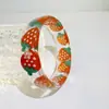 Accesorios Yongge Estilo Fresco de Verano Europeo y Americano Pulsera Ancha de Resina Estampado de Frutas Coloridas Pulsera Transfronteriza