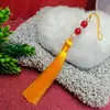 Yixiangfei 10cm borla con borlas y cuentas marcapáginas ropa infantil sombrero colgante manualidades cheongsam adornos para hombros de nube