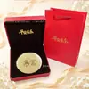 Pastel de Oro Shuibei 50mg Oro Puro 999 Pastel de Oro Fortuna de la Princesa Pastel de Oro Paz y Alegría Juego de Caja de Regalo