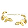 Latão Banhado a Ouro 18K Moda Europeia e Americana Clipe de Orelha de Cobra Personalidade Criativa Furos na Orelha Mesmos Brincos ins E201177