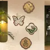 Pintura decorativa moderna minimalista criativa para hall de entrada com significados auspiciosos, adequada para corredores, apresentando um elefante, um veado e uma pintura do Deus da Riqueza