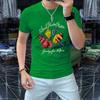Camiseta de manga corta con cuello redondo para hombre, diseño de explosión de moda de verano, con estampado de personalidad, de media manga, estilo jersey.
