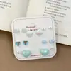 Conjunto de Brincos Coloridos Borboleta Cachorro Dopamina Nova Primavera com Hastes de Prata para Meninas Estudantes Fofas Brincos de Desenho Animado