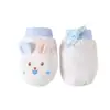 Luvas Anti-Arranhão para Recém-Nascidos 0-6 Meses, Algodão Puro, Respiráveis e Mastigáveis, Artefato Facial Anti-Arranhão para Bebê, Estilo Fino para Primavera e Verão