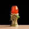Pedra Lapidada de Cristal Natural Transfronteiriça Coluna de Cristal Árvore da Vida Sino Criativo Sino de Mão Adorno de Decoração de Adereço de Halloween