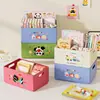 Caixa de Armazenamento Dobrável Dopamina Cesta Organizadora Multifuncional para Mesa Papelaria Estudantil Organizador de Diversos Caixa de Armazenamento para Mesa
