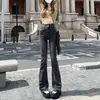 Jeans de tiro alto, ligeramente acampanados, en color negro y gris para mujer, nueva colección primavera 2026, pantalones bootcut adelgazantes, elegantes y elásticos