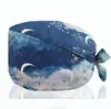 Gorro de enfermera para quirófano transfronterizo, gorro quirúrgico absorbente de sudor, gorro de cúpula para odontología y belleza con cola, turbante para la cabeza de hospital