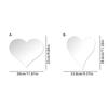 Moda Nueva Transfronteriza Elegante Nube Plateada Corazón Mariposa Dormitorio Baño Decoración Pared Pegatina de Espejo de 2 mm