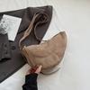 Bolso Nuevo de Ante de Nicho para Mujer 2025 Estilo Occidental Bolso Cruzado de Aspecto Caro de un Solo Hombro para Debajo del Brazo Bolso Dumpling
