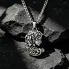 Colgante de acero de titanio 2021, nuevo, vintage, Medusa, reina, serpiente, para hombre y mujer, SP895