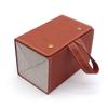 Caja de Almacenamiento para Joyería y Gafas, Caja de Regalo con Múltiples Compartimentos, Estuche Hecho a Mano de Cuero PU Texturizado Pequeño para Gafas de Sol